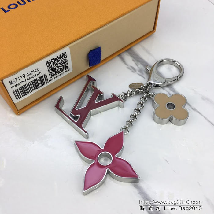 路易威登LV 頂級原單 M67119白叻玫紅 Fleur de Monogram 包飾 任意搭配 路易威登各個標誌性包款  ydh1025